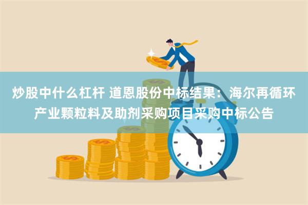 炒股中什么杠杆 道恩股份中标结果：海尔再循环产业颗粒料及助剂采购项目采购中标公告