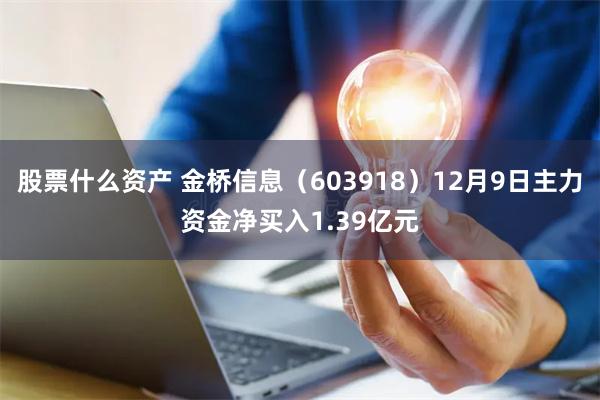 股票什么资产 金桥信息（603918）12月9日主力资金净买入1.39亿元