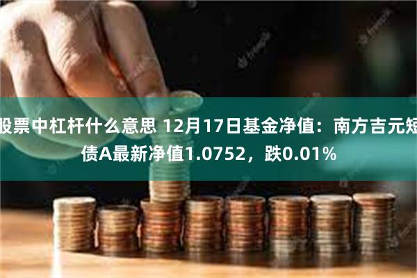 股票中杠杆什么意思 12月17日基金净值：南方吉元短债A最新净值1.0752，跌0.01%